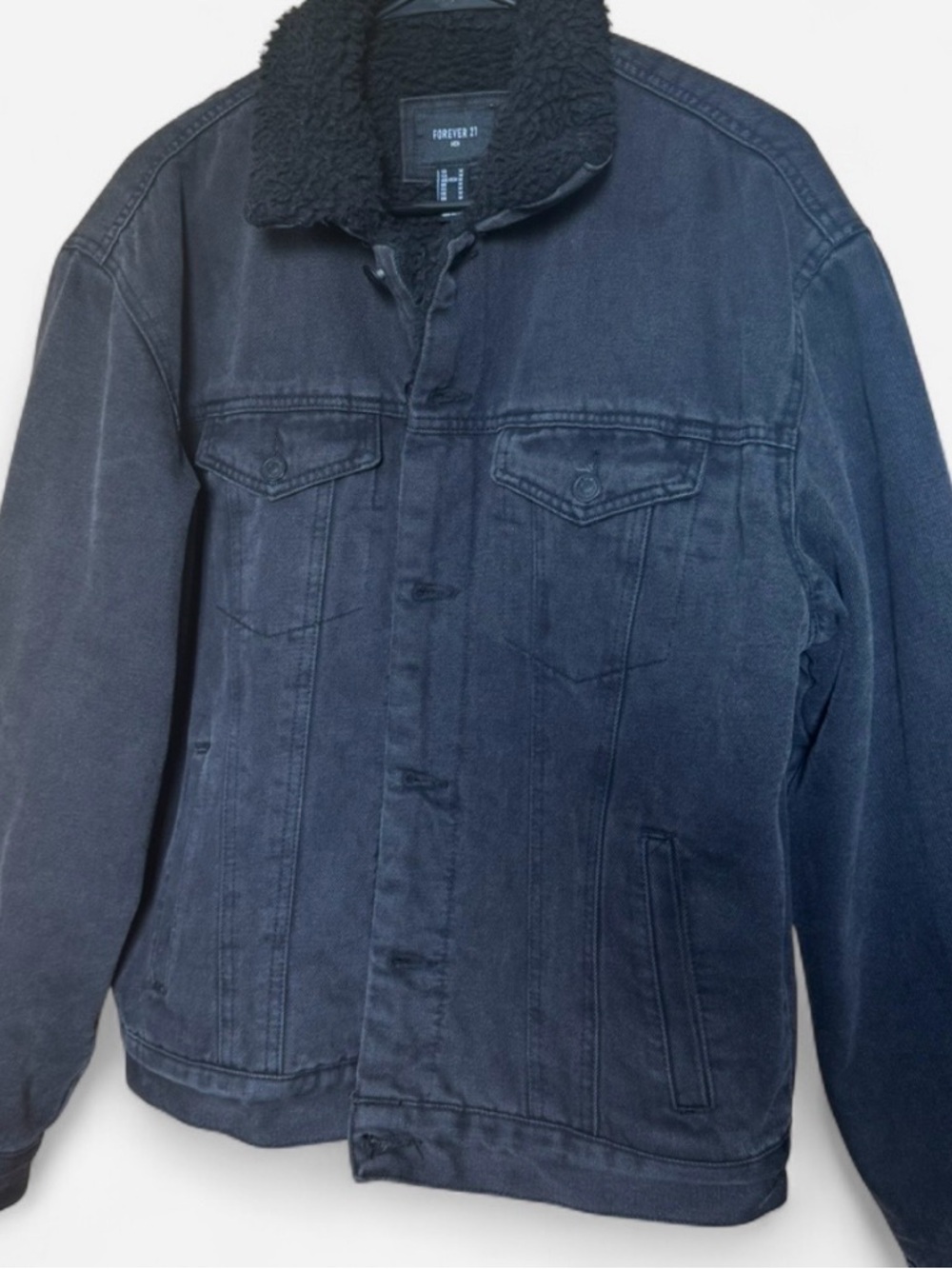Black denim jacket